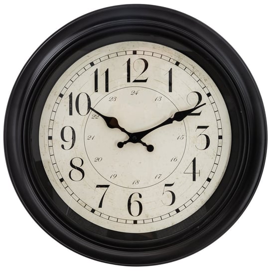 Zegar retro na ścianę ATMOSPHERA, czarny, 39x4,5 cm Atmosphera