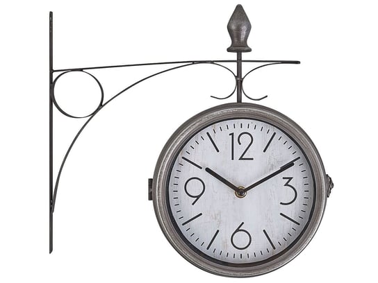 Zegar ścienny ø 22 cm srebrno-biały ROMONT Beliani