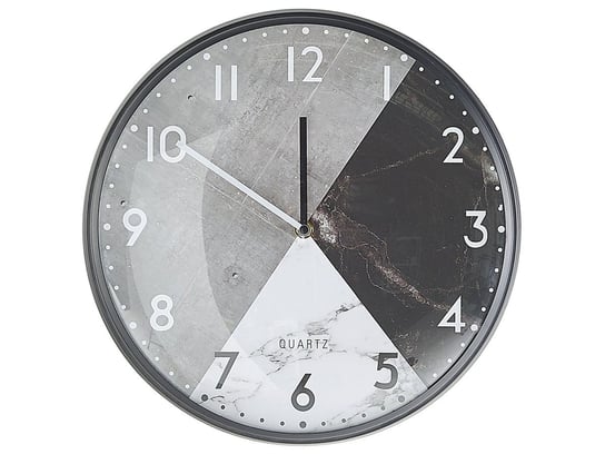 Zegar ścienny ø 33 cm czarno-biały DAVOS Beliani