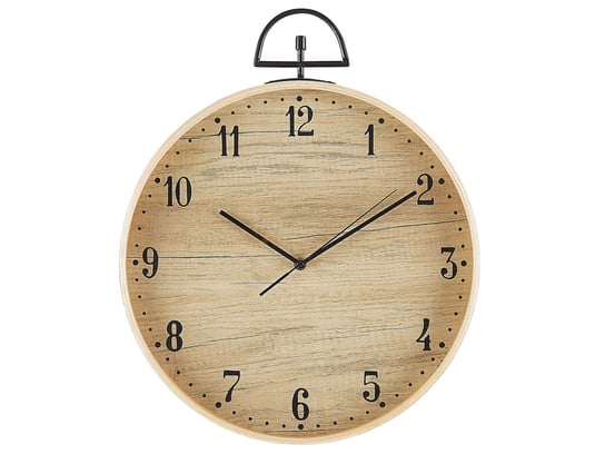 Zegar ścienny ø 40 cm jasne drewno OPFIKON Beliani
