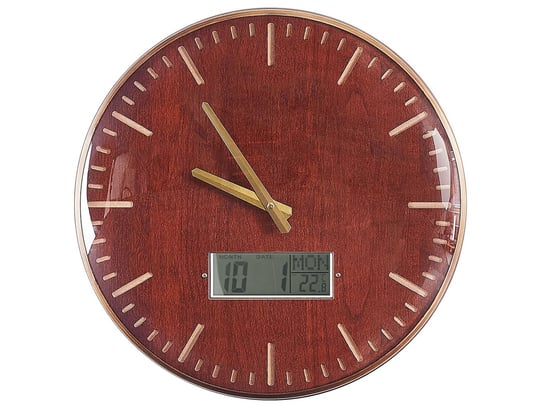 Zegar ścienny ø 43 cm brązowo-złoty BRUGG Beliani