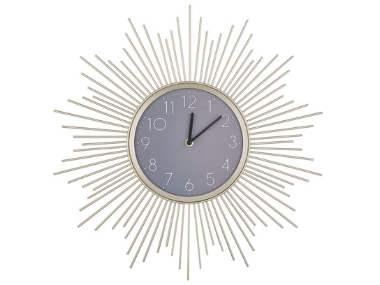 Zegar ścienny ø 45 cm złoto-szary SOLURA Beliani