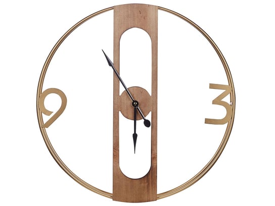 Zegar ścienny ø 50 cm jasne drewno MULLHOUSE Beliani