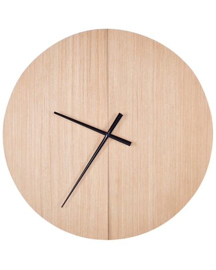 Zegar ścienny ø 60 cm jasne drewno CABIC Beliani