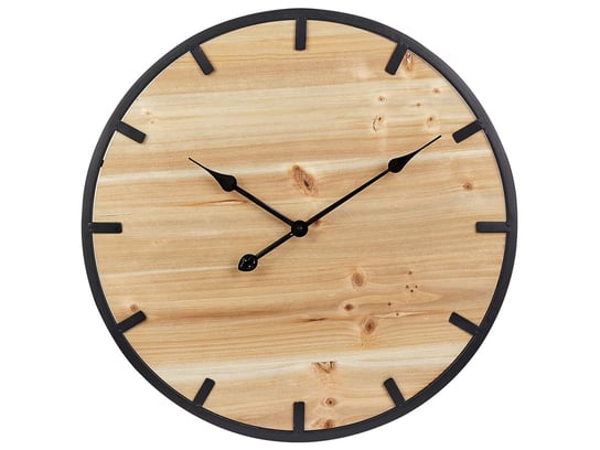 Zegar ścienny ø 60 cm jasne drewno CABORCA Beliani