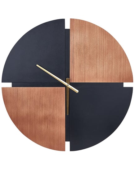 Zegar ścienny ø 60 cm jasne drewno z czarnym ARAMON Beliani