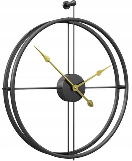 Zegar Ścienny 3D Metalowy Okrągły Czarny 60 cm Tutumi