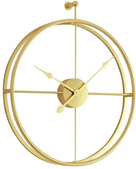 Zegar Ścienny 3D Metalowy Okrągły Złoty 50 cm Tutumi
