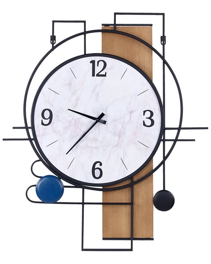 Zegar ścienny 60 x 70 cm wielokolorowy TAVEL Beliani