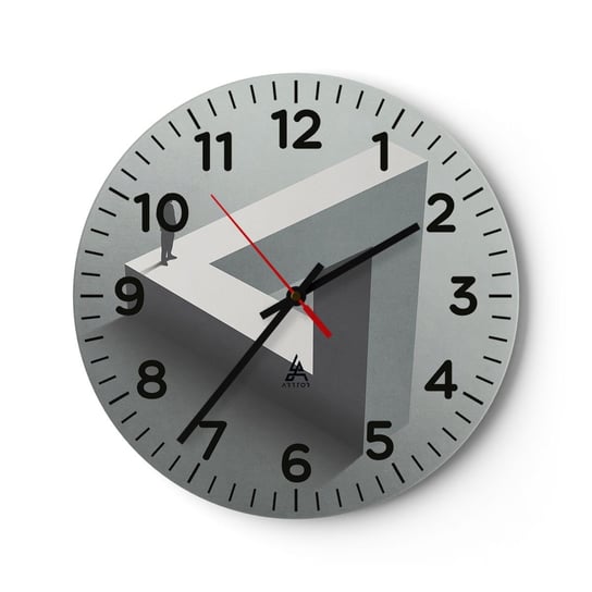 Zegar ścienny - A jednak możliwe - 30x30cm - Biznes Industrialny Nowoczesny - Okrągły zegar ścienny - Nowoczeny Stylowy Zegar do salonu do kuchni - Cichy i Modny zegar ARTTOR