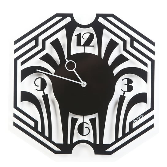 Zegar ścienny Art Deco Belle Epoque, czarny, 40 cm deLorentis