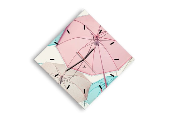 Zegar ścienny ARTTOR Czasem słońce, czasem deszcz - parasolka deszcz, C3AD50x50-2887, 71x71 cm ARTTOR
