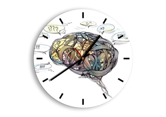 Zegar ścienny ARTTOR Człowiek - wielka zagadka - rysunek kolor, C3AR30x30-2975, 30x30 cm ARTTOR