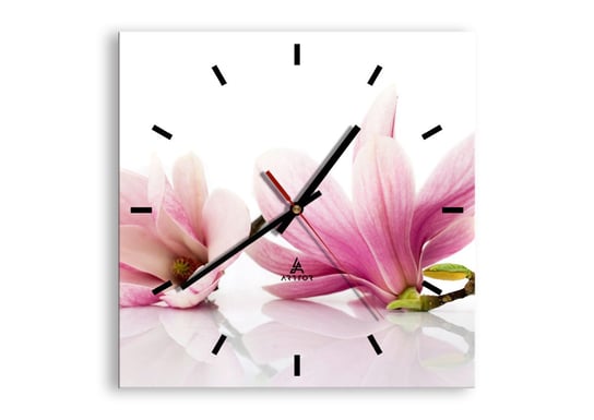 Zegar ścienny ARTTOR Delikatne jak powiew wiosny - magnolia kwiat, C3AC30x30-2641, 30x30 cm ARTTOR