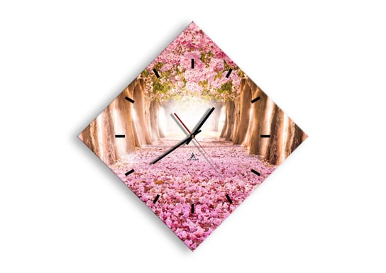 Zegar ścienny ARTTOR Droga do raju - drzewo aleja kwiat, C3AD40x40-2794, 57x57 cm ARTTOR