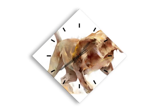 Zegar ścienny ARTTOR Dzika gracja - lew król sepia, C3AD60x60-3967, 85x85 cm ARTTOR