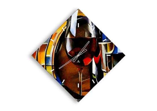 Zegar ścienny ARTTOR I świat nabiera barw - martwa natura wino, C3AD60x60-3477, 85x85 cm ARTTOR