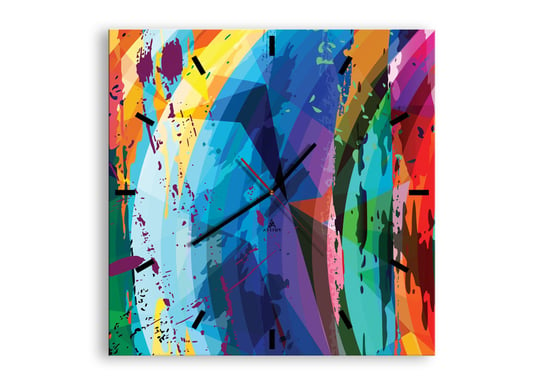 Zegar ścienny ARTTOR Kolorowy zawrót głowy - okręgi cienie barwy, C3AC50x50-3660, 50x50 cm ARTTOR