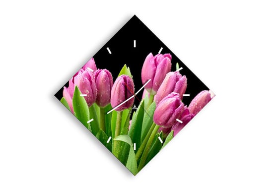 Zegar ścienny ARTTOR Liliowa radość wiosny - tulipany bukiet, C3AD50x50-2486, 71x71 cm ARTTOR