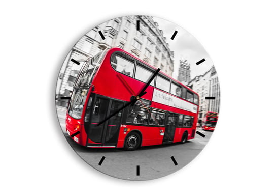 Zegar ścienny ARTTOR Londyn tradycyjnie - by bus - Londyn miasto, C3AR40x40-2730, 40x40 cm ARTTOR