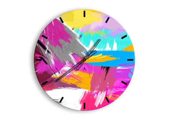 Zegar ścienny ARTTOR Maz, maz, maz jeszcze raz - kompozycja kolory, C3AR60x60-3966, 60x60 cm ARTTOR