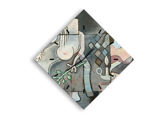 Zegar ścienny ARTTOR Mozaika ducha i materii - kobiety biust gałąź, C3AD50x50-3740, 71x71 cm ARTTOR