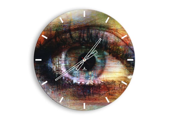 Zegar ścienny ARTTOR Można zajrzec w duszę - oko geometria, C3AR60x60-3518, 60x60 cm ARTTOR