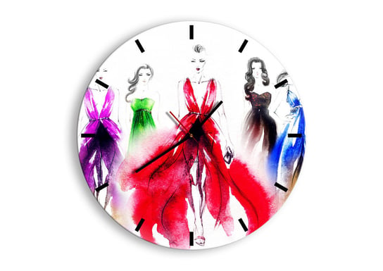 Zegar ścienny ARTTOR Nastroje na stroje - moda pokaz suknia, C3AR50x50-3651, 50x50 cm ARTTOR
