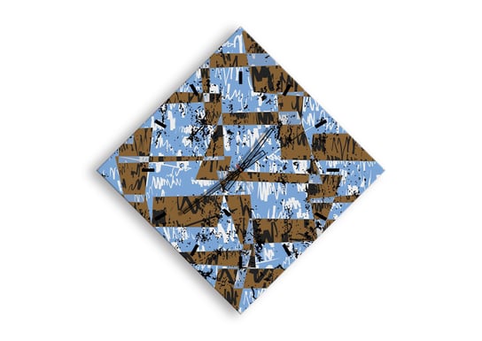 Zegar ścienny ARTTOR Nieludowa wycinanka - kolor błękit brąz, C3AD60x60-3729, 85x85 cm ARTTOR