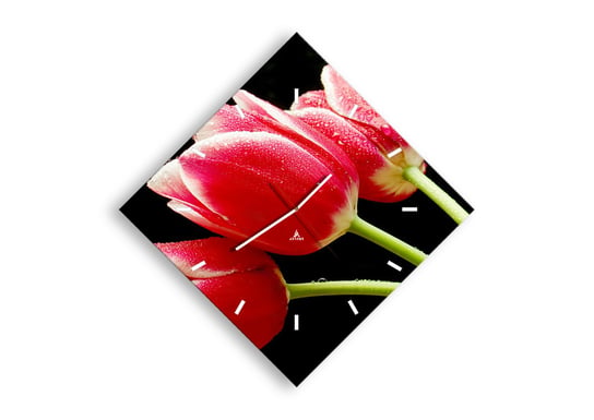 Zegar ścienny ARTTOR Obietnica czystej miłości - tulipany bukiet, C3AD50x50-1494, 71x71 cm ARTTOR