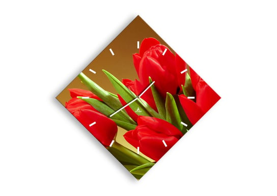 Zegar ścienny ARTTOR Pęk wiosennej radości - tulipany bukiet, C3AD50x50-0962, 71x71 cm ARTTOR