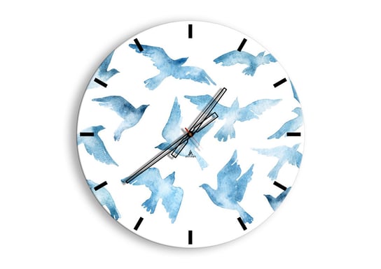 Zegar ścienny ARTTOR Ptacy niebiescy - ptak lot rysunek, C3AR60x60-3125, 60x60 cm ARTTOR