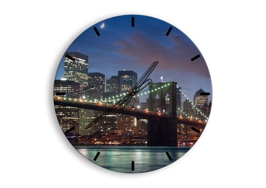 Zegar ścienny ARTTOR Rozjarzona noc - Nowy Jork miasto, C3AR60x60-0512, 60x60 cm ARTTOR