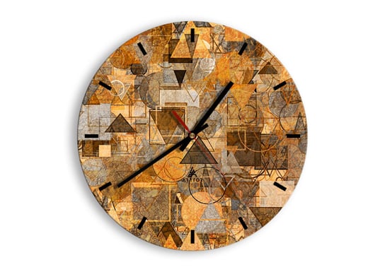 Zegar ścienny ARTTOR Świat ujęty w formę - kółko trójkąt , C3AR30x30-4021, 30x30 cm ARTTOR