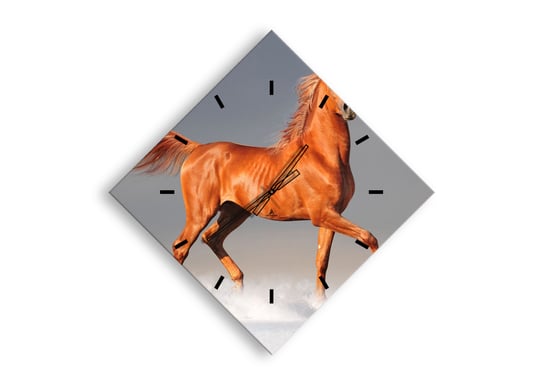 Zegar ścienny ARTTOR Tańcząca gracja - koń galop natura, C3AD60x60-2590, 85x85 cm ARTTOR