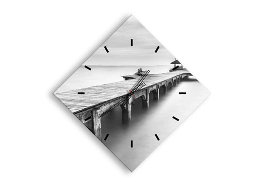 Zegar ścienny ARTTOR W siną dal - morze pomost woda, C3AD60x60-2441, 85x85 cm ARTTOR