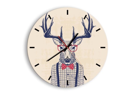 Zegar ścienny ARTTOR Zabawna ekstrawagancja - jeleń człowiek, C3AR40x40-3120, 40x40 cm ARTTOR