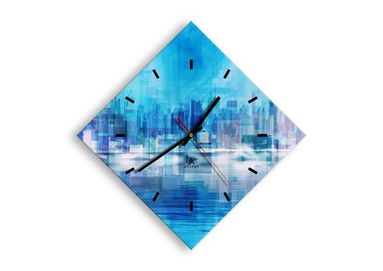 Zegar ścienny ARTTOR Zatopione w błękicie - pejzaż metropolia, C3AD30x30-3488, 42x42 cm ARTTOR