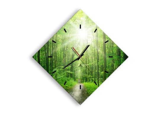 Zegar ścienny ARTTOR Zielona katedra - las światło droga, C3AD40x40-2689, 57x57 cm ARTTOR