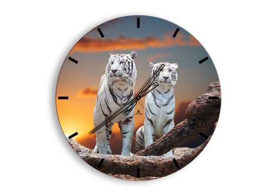Zegar ścienny ARTTOR Zupełnie jak w Narni - tygrys skała, C3AR60x60-2901, 60x60 cm ARTTOR
