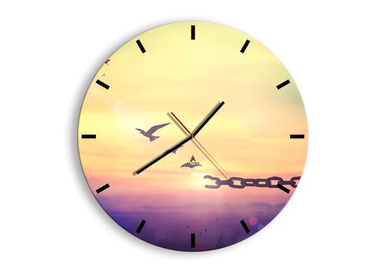 Zegar ścienny ARTTOR Zwycięstwo wolności - łańcuch klucz ptaki, C3AR50x50-3917, 50x50 cm ARTTOR
