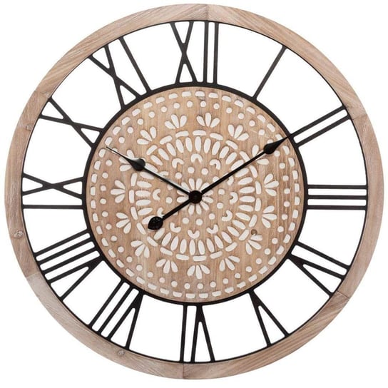 Zegar ścienny ATMOSPHERA Boho, brązowo-czarny, 67 cm Atmosphera