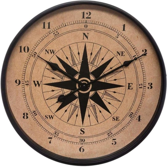 Zegar ścienny ATMOSPHERA Loft, brązowo-beżowy, 38 cm Atmosphera