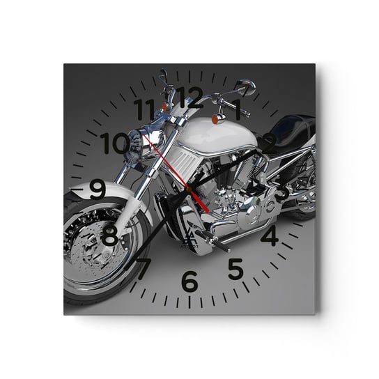 Zegar ścienny - Aż chce się klęknąć - 30x30cm - Motoryzacja Motocykl Podróże - Kwadratowy zegar ścienny - Nowoczeny Stylowy Zegar do salonu do kuchni - Cichy i Modny zegar ARTTOR