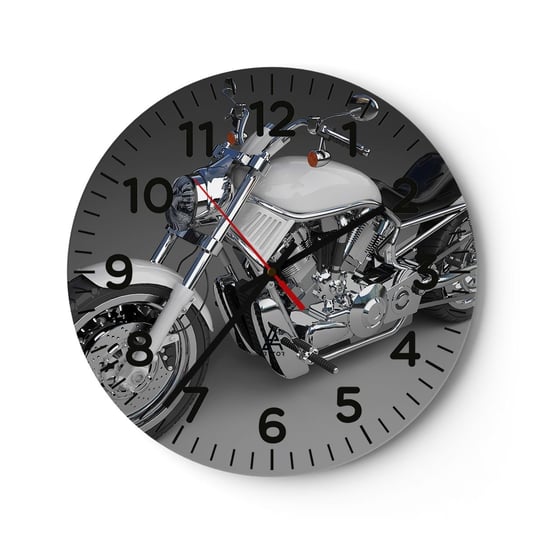 Zegar ścienny - Aż chce się klęknąć - 30x30cm - Motoryzacja Motocykl Podróże - Okrągły zegar ścienny - Nowoczeny Stylowy Zegar do salonu do kuchni - Cichy i Modny zegar ARTTOR