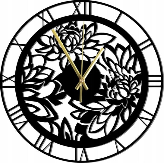 Zegar Ścienny Ażurowy z motywem Kwiatowym Kwiatki 45 cm Inna marka