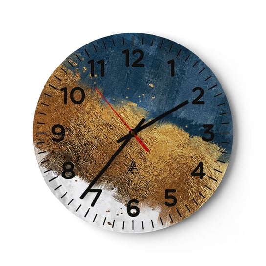 Zegar ścienny - Barwy lata - 30x30cm - Art Deco Sztuka Nowoczesny - Okrągły zegar ścienny - Nowoczeny Stylowy Zegar do salonu do kuchni - Cichy i Modny zegar ARTTOR