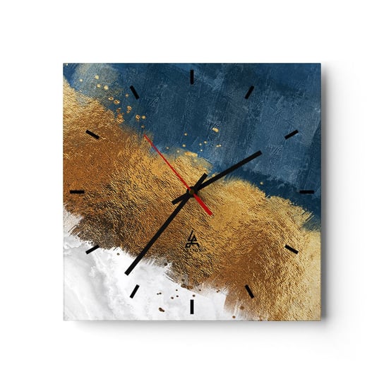 Zegar ścienny - Barwy lata - 40x40cm - Art Deco Sztuka Nowoczesny - Kwadratowy zegar ścienny - Nowoczeny Stylowy Zegar do salonu do kuchni - Cichy i Modny zegar ARTTOR