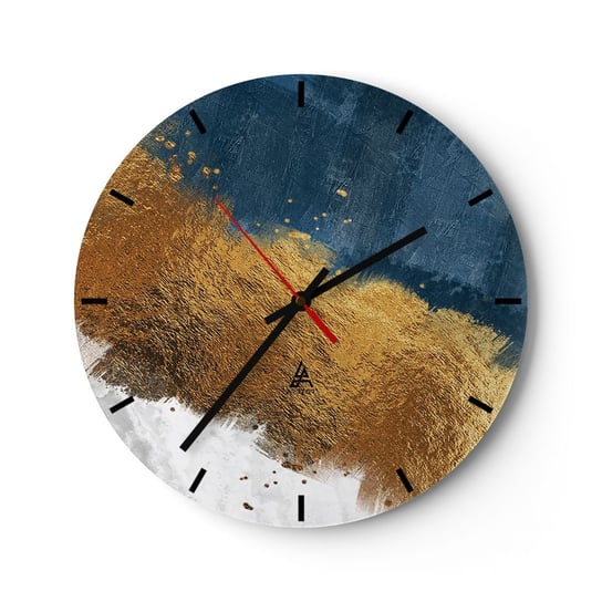 Zegar ścienny - Barwy lata - 40x40cm - Art Deco Sztuka Nowoczesny - Okrągły zegar ścienny - Nowoczeny Stylowy Zegar do salonu do kuchni - Cichy i Modny zegar ARTTOR