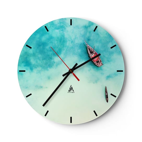Zegar ścienny - Bo na plażach Zanzibaru, kiedy nadmiar wód… - 40x40cm - Krajobraz Zanzibar Ocean - Okrągły zegar ścienny - Nowoczeny Stylowy Zegar do salonu do kuchni - Cichy i Modny zegar ARTTOR